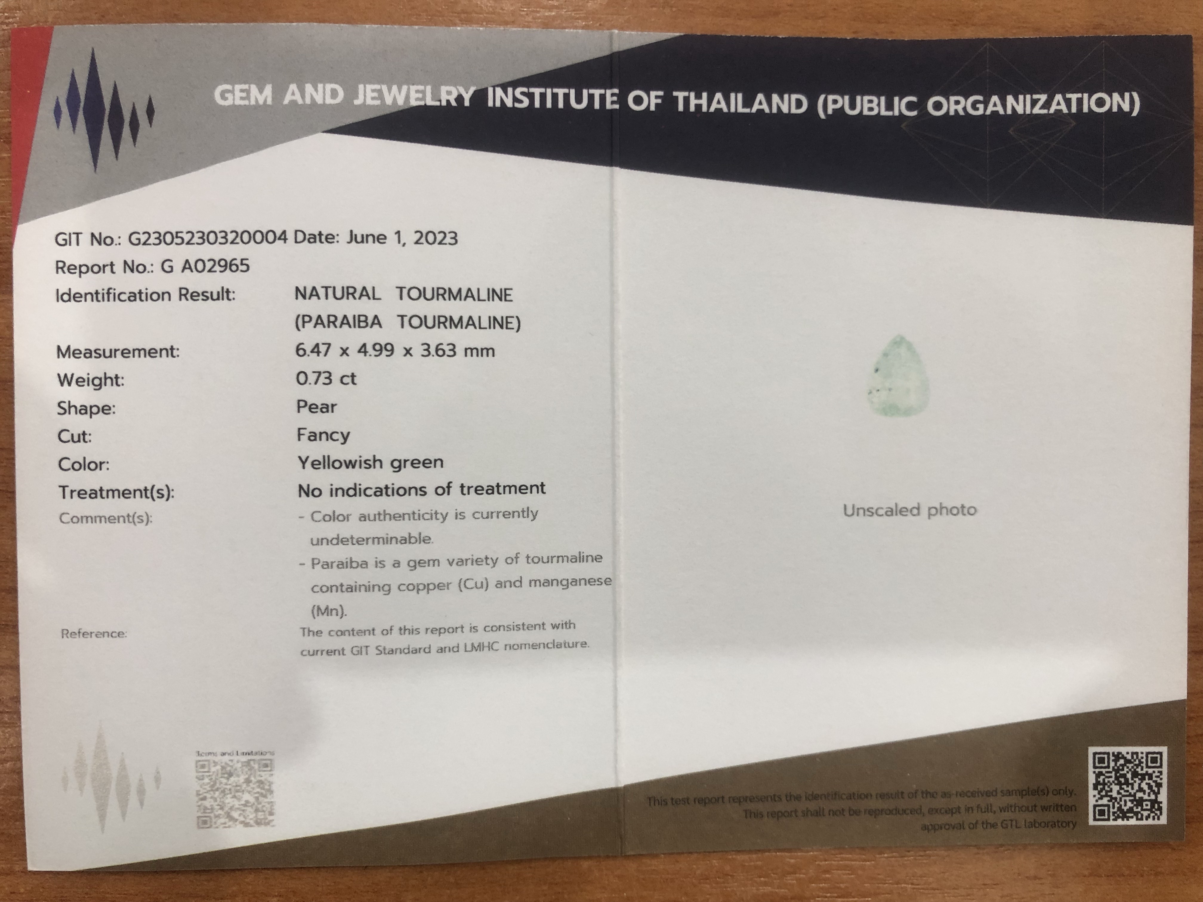 Certificate